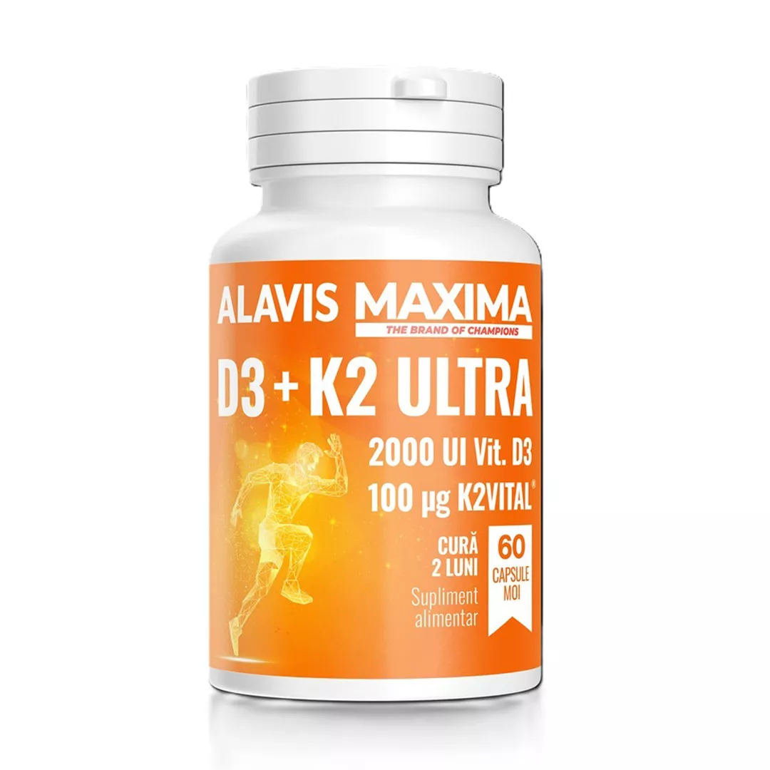 D3+K2 Ultra, 60 capsule moi, Alavis Maxima, [],farmaciabajan.ro