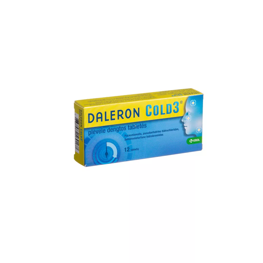 Daleron Cold 3, 12 comprimate, KRKA, [],farmaciabajan.ro