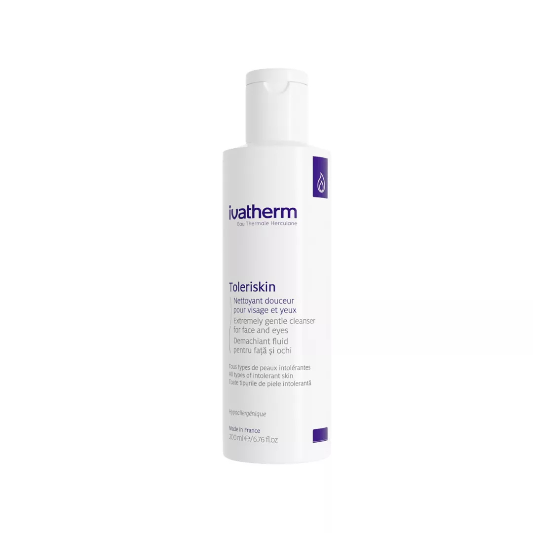 Demachiant fluid pentru fata si ochi Toleriskin, 200 ml, Ivatherm, [],farmaciabajan.ro