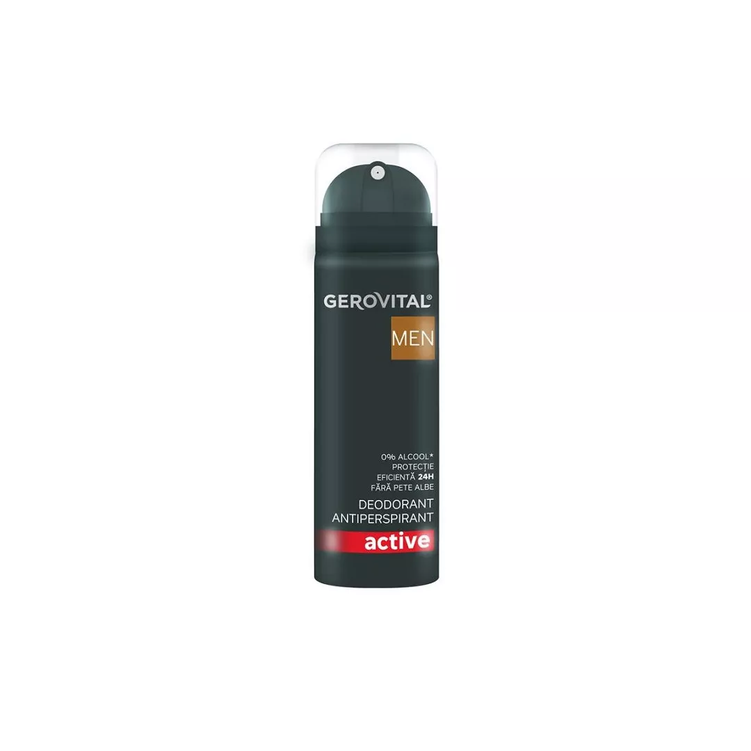 Deodorant antiperspirant Men Active, 150 ml, Gerovital, [],farmaciabajan.ro