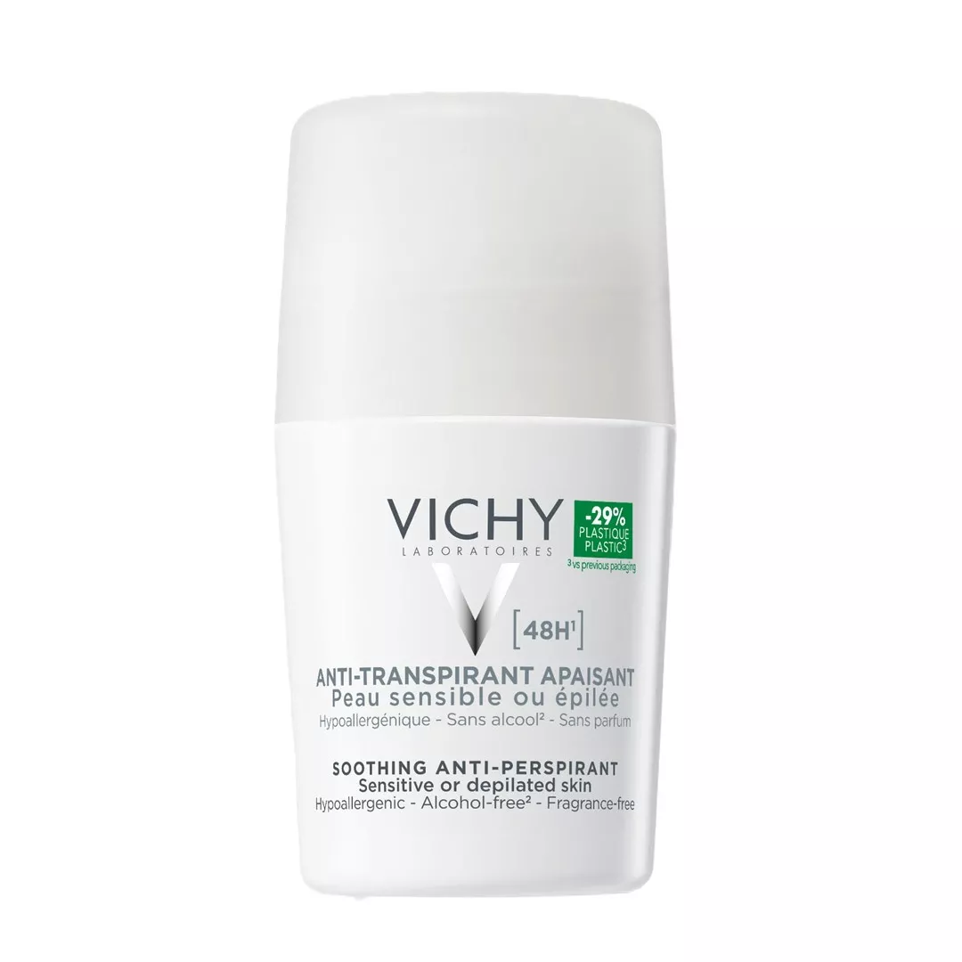 Deodorant roll-on antiperspirant fara parfum 48 h, 50 ml, Vichy, [],farmaciabajan.ro