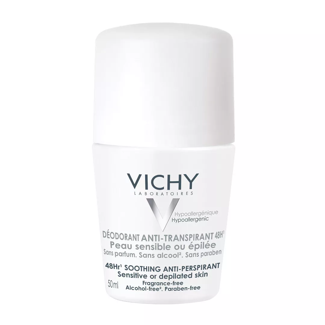 Deodorant roll-on Vichy antiperspirant fără parfum 48h, 50 ML, [],https:farmaciabajan.ro