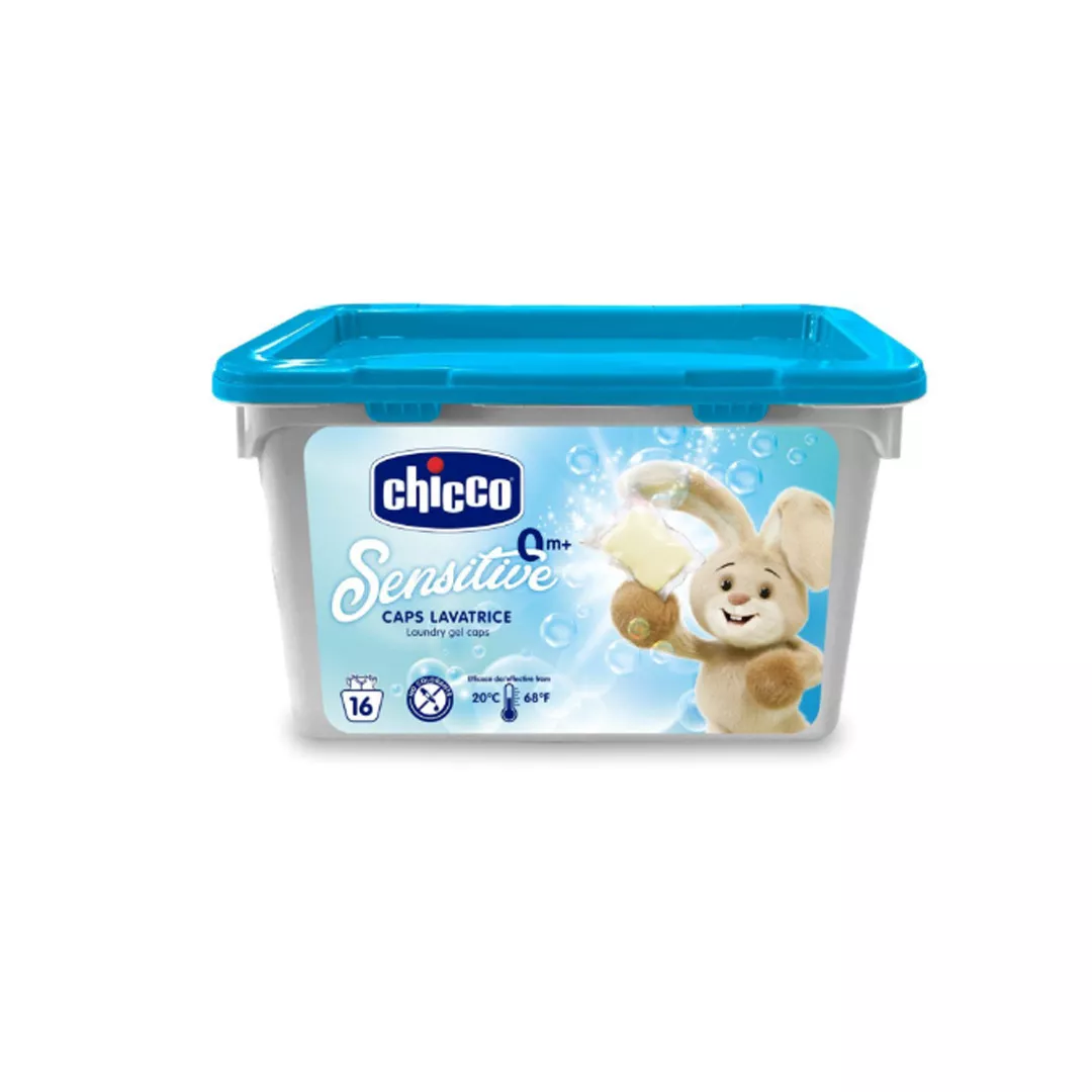 Detergent hipoalergenic, pentru haine, capsule cu gel 10104-7, 0 luni+, 16 bucati, Chicco, [],farmaciabajan.ro