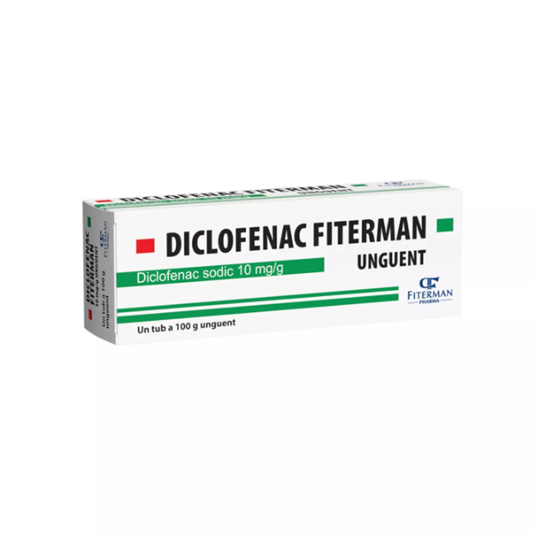 Diclofenac unguent, 10 mg/g, 100 g, Fiterman, [],farmaciabajan.ro
