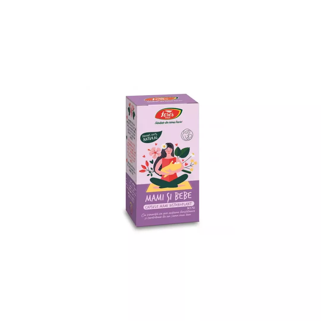 Distonoplant Mami si Bebe N170, 60 capsule, Fares, [],farmaciabajan.ro
