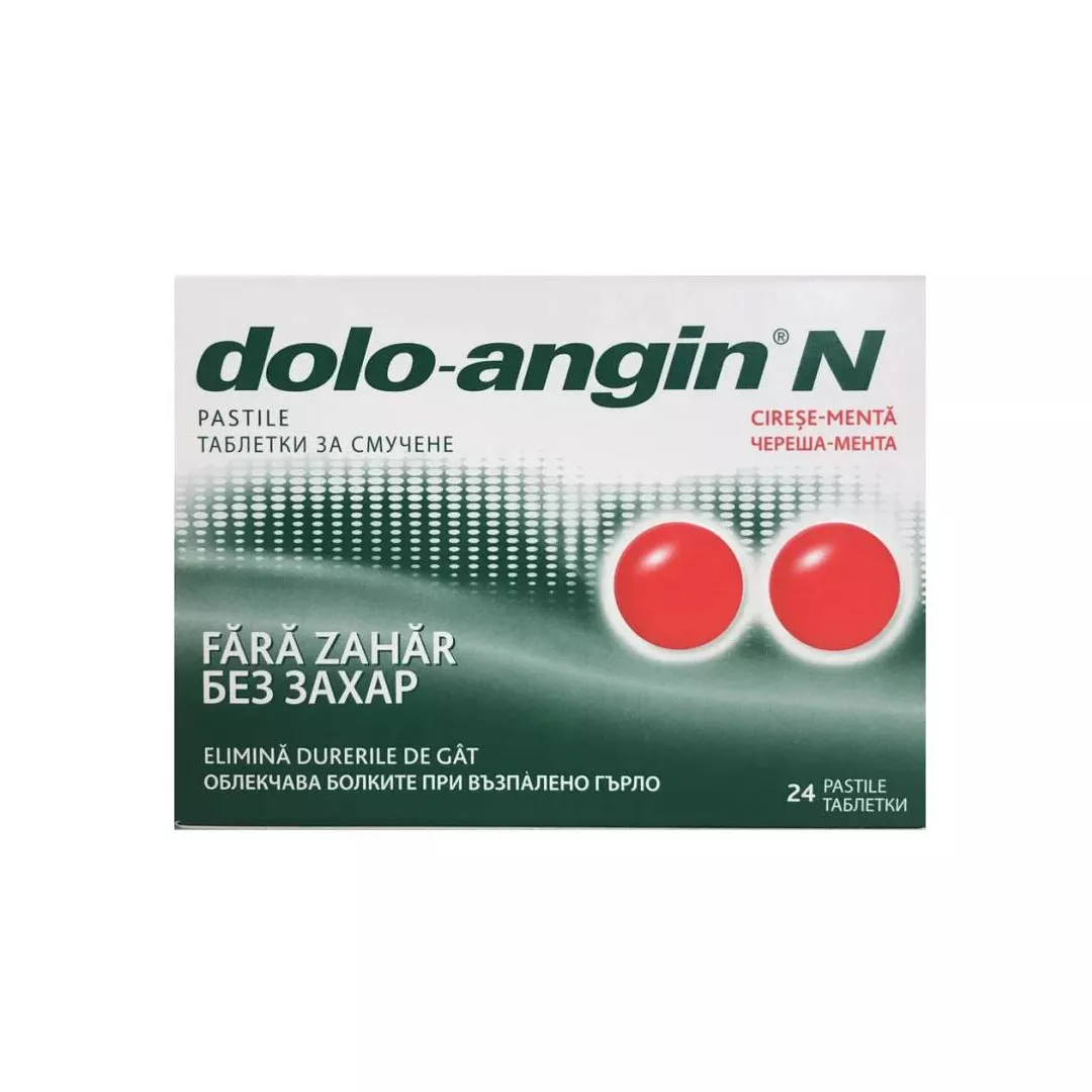 Dolo-Angin fara zahar, 24 comprimate, Divapharma, [],farmaciabajan.ro