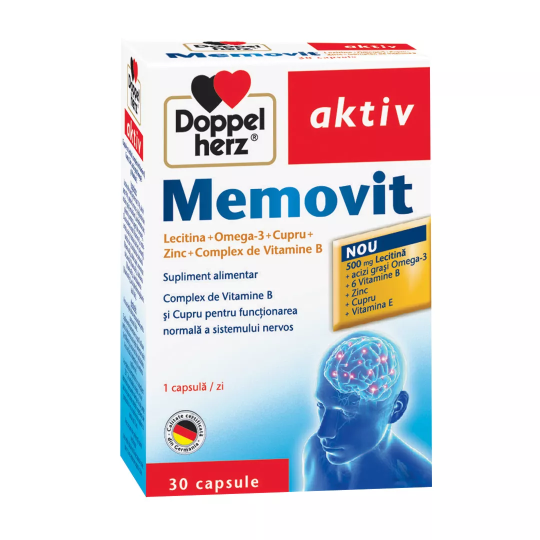 MEMOVIT, 30 capsule, Doppelherz, [],https:farmaciabajan.ro