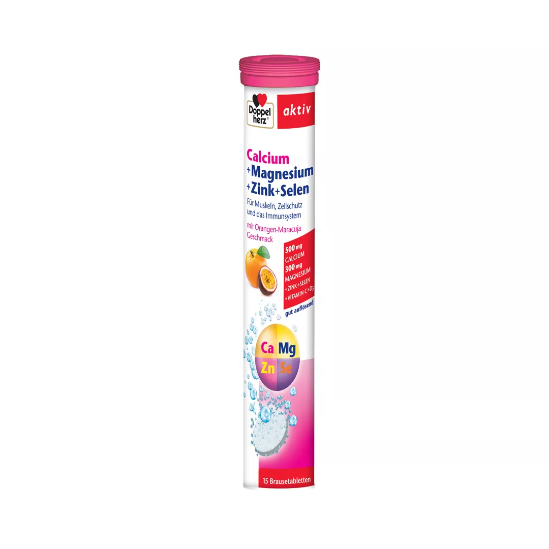 Aktiv Ca, Mg, Zn, Se x 15 comprimate efervescente, Doppelherz, [],farmaciabajan.ro