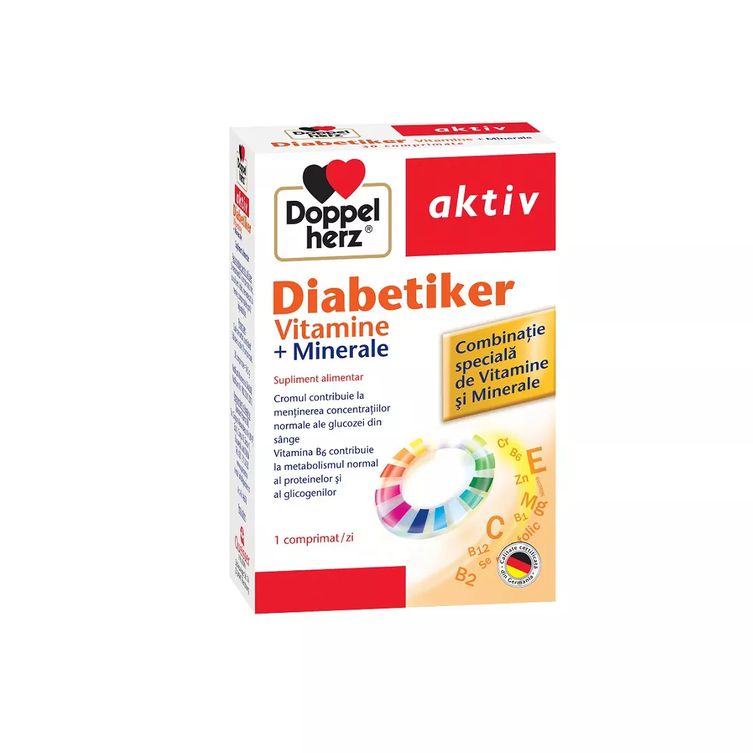 Diabetiker pentru diabetici, 30 comprimate, Doppelherz, [],https:farmaciabajan.ro
