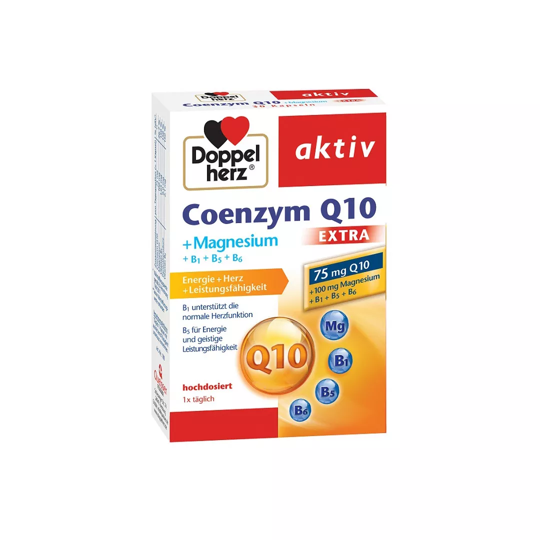 Coenzima Q10 Extra + Magneziu + B1 + B5 + B6, 30 capsule, Doppelherz, [],farmaciabajan.ro