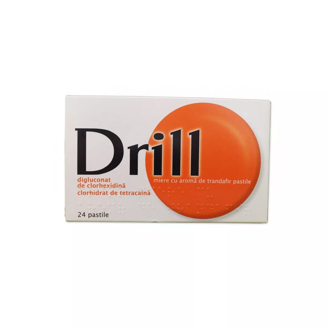 Drill miere aroma trandafir, 24 comprimate, [],farmaciabajan.ro
