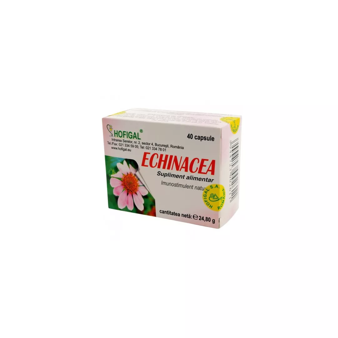 Echinacea, 40 capsule, Hofigal, [],https:farmaciabajan.ro