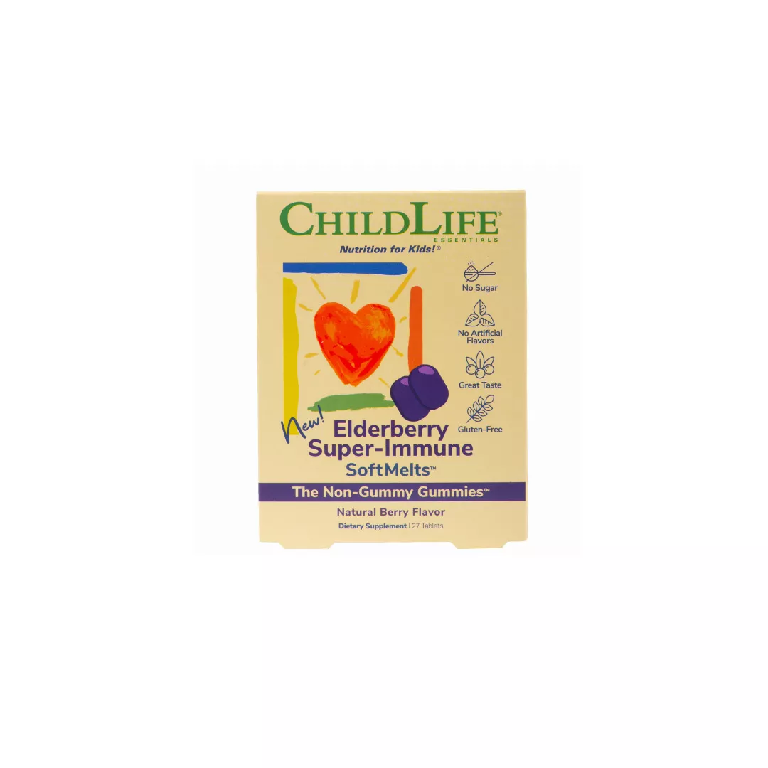 Elderberry Super Immune SoftMelts, 27 tablete, ChildLife Essentials, [],farmaciabajan.ro
