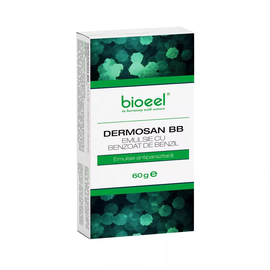 Emulsie antiparazitara Dermosan BB, 60 g, Bioeel, [],farmaciabajan.ro