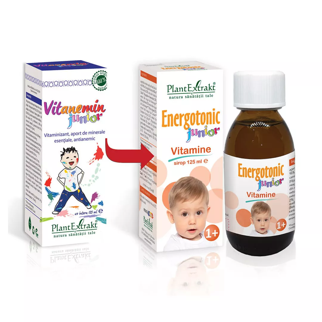 Energotonic junior vitamine, 125 ml, Plant Extrakt, [],https:farmaciabajan.ro