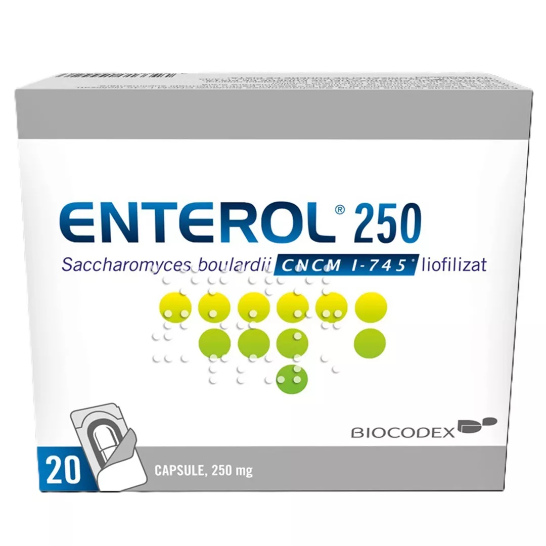 Enterol, 250 mg, 20 capsule, Biocodex, [],farmaciabajan.ro