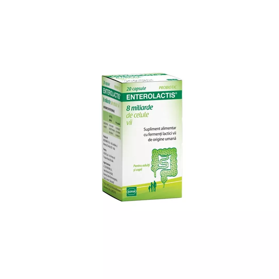 Enterolactis 8 miliarde de celule vii, 20 capsule, Sofar, [],farmaciabajan.ro