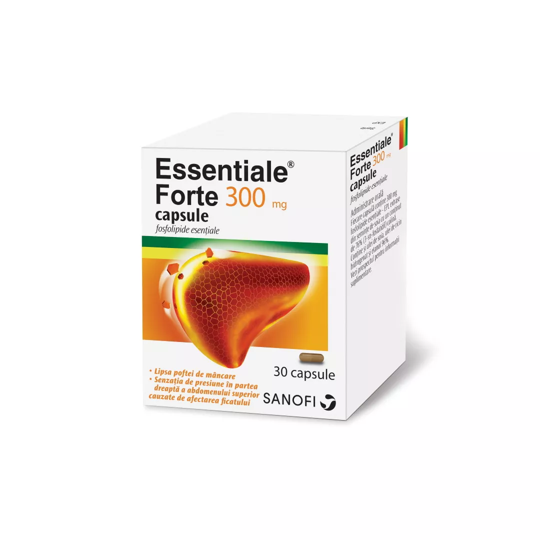 Essentiale Forte 300 mg, 30 capsule, Sanofi Aventis, [],https:farmaciabajan.ro