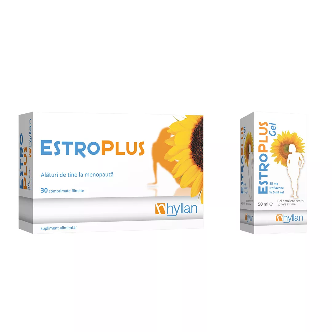 Estroplus gel 50 ml + Esteroplus 30 comprimate cadou, Hyllan, [],farmaciabajan.ro