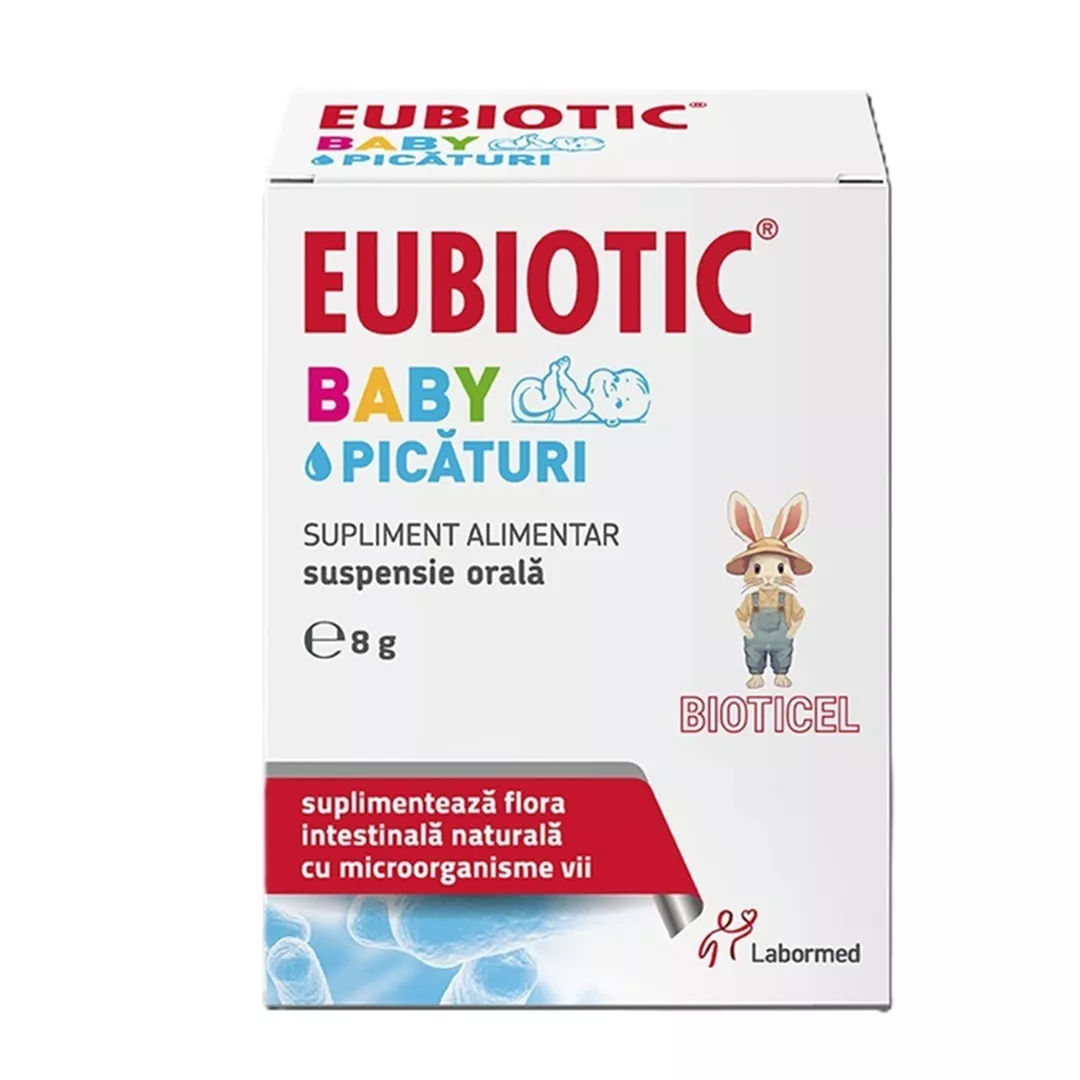 Eubiotic Baby picaturi, 8g, Labormed, [],farmaciabajan.ro