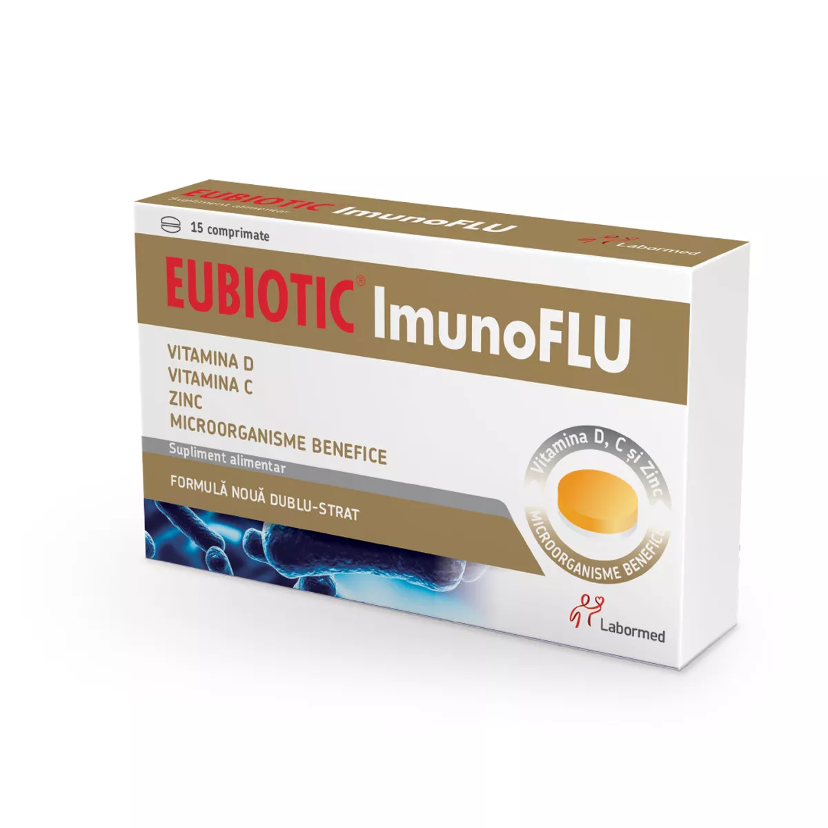 Eubiotic Imunoflu, 15 comprimate, Labormed, [],farmaciabajan.ro