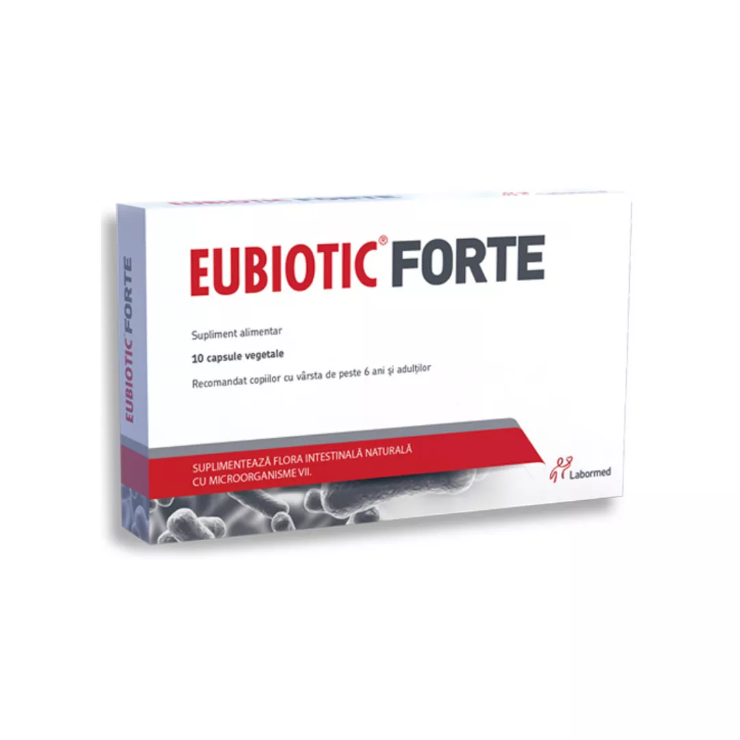 Eubiotic Forte, 10 capsule vegetale, Labormed, [],https:farmaciabajan.ro