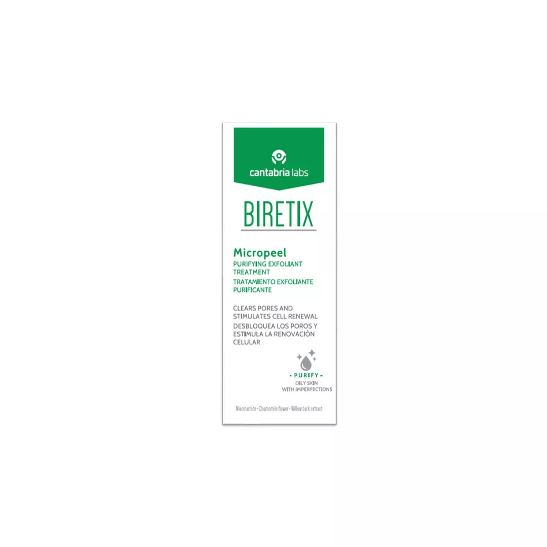 Exfoliant pentru ten gras cu imperfectiuni Biretix Micropeel, 50 ml, Cantabria Labs, [],farmaciabajan.ro
