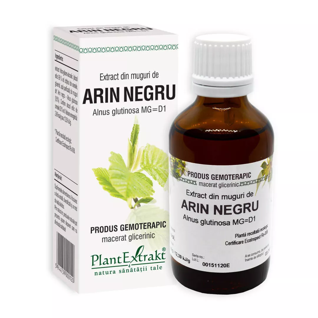 Extract din muguri de Arin Negru, 50 ml, Plant Extrakt, [],farmaciabajan.ro