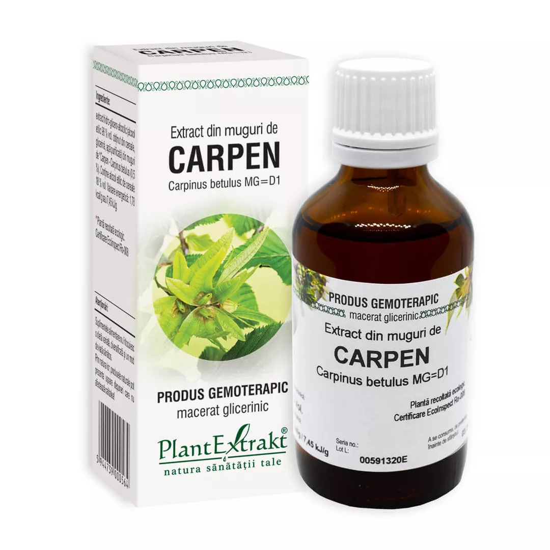 Extract din muguri de Carpen, 50 ml, Plant Extrakt, [],https:farmaciabajan.ro