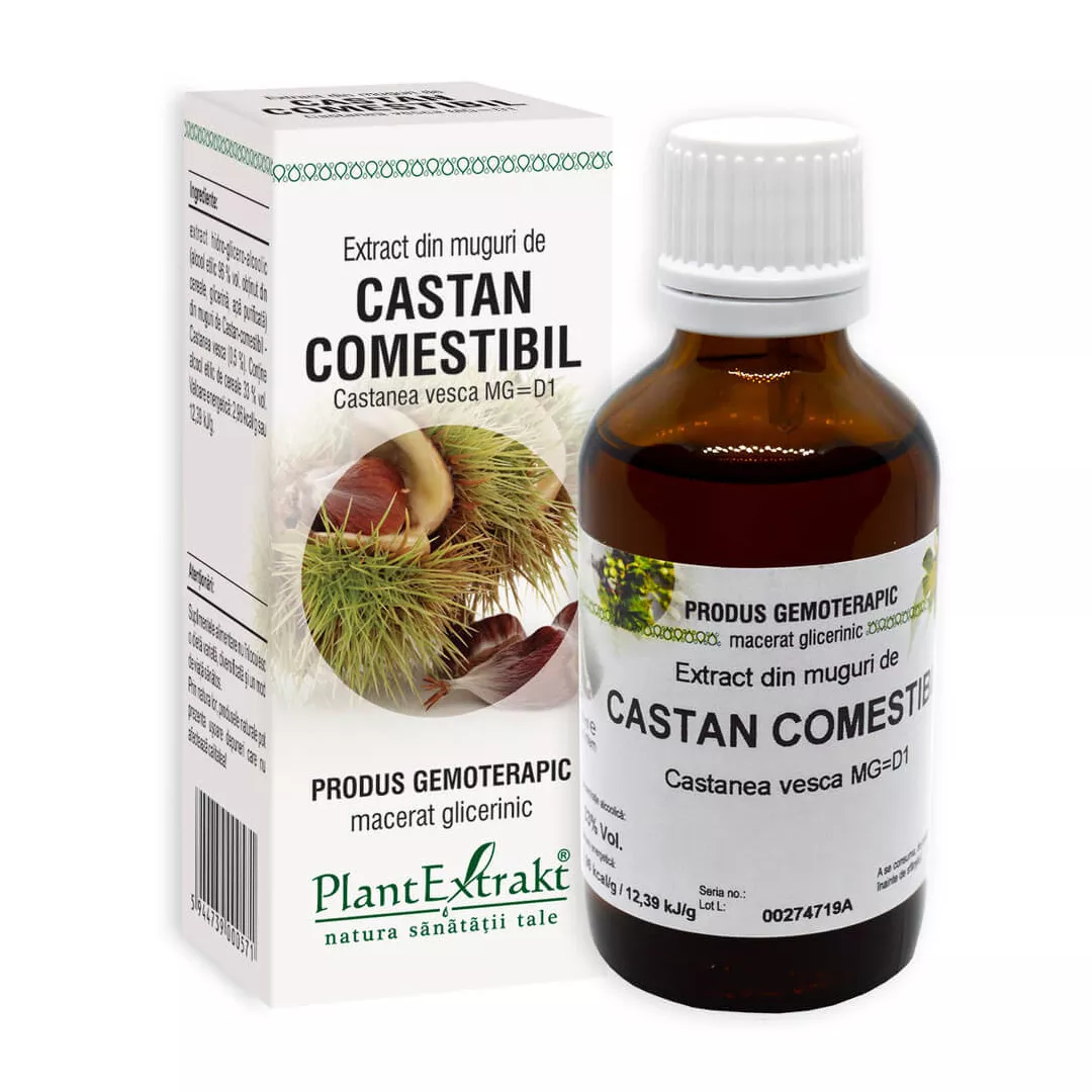 Extract din muguri de Castan comestibil, 50 ml, Plant Extrakt, [],https:farmaciabajan.ro