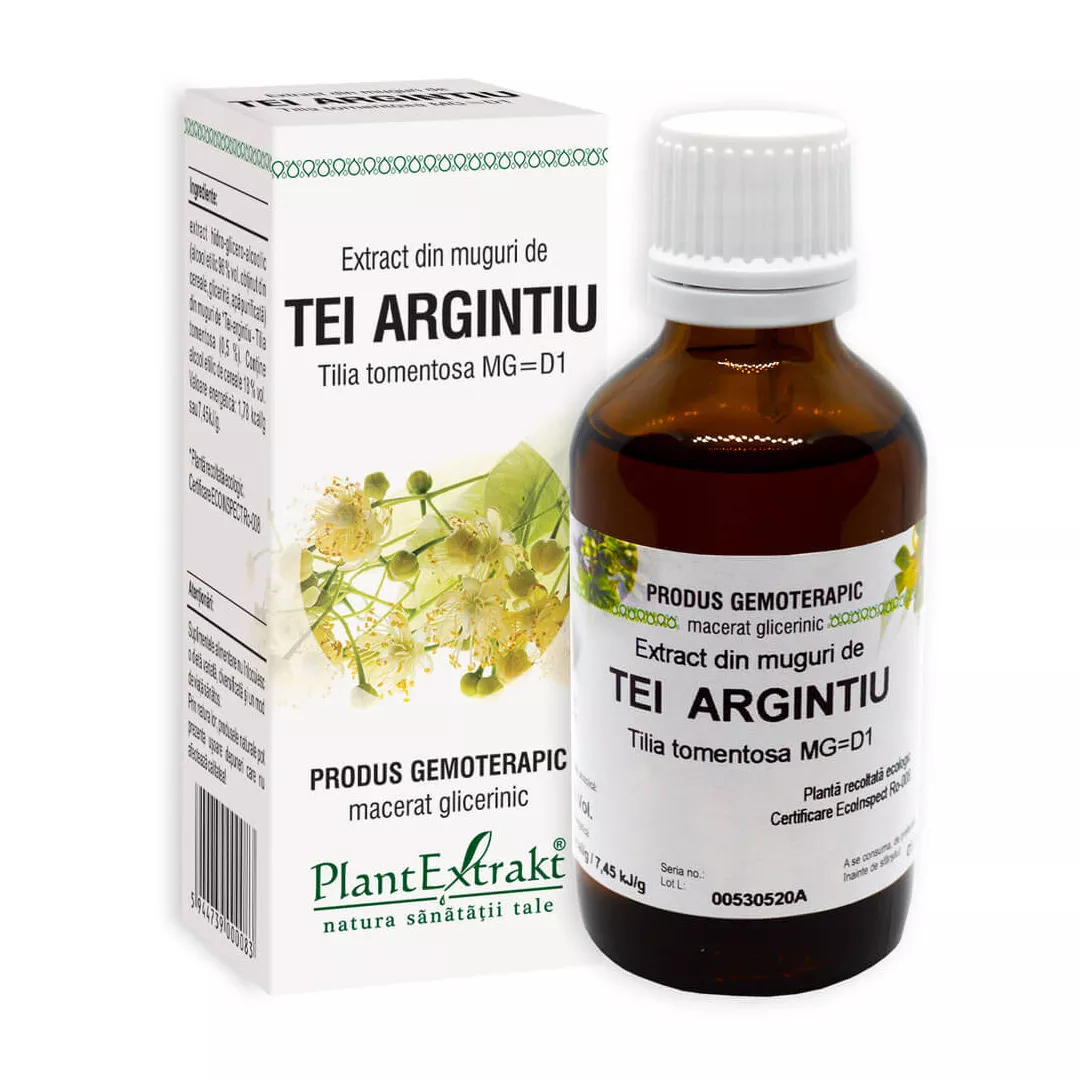 Extract din muguri de Tei Argintiu, 50 ml, Plant Extrakt, [],https:farmaciabajan.ro