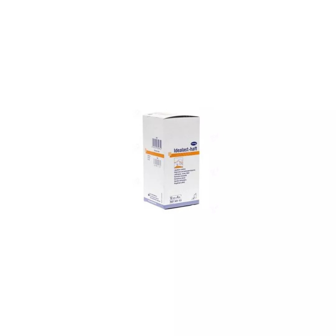 Fasa din bumbac creponat, cu elasticitate permanenta, autoadeziva Idealast-haft, 12 cm, Hartmann, [],farmaciabajan.ro