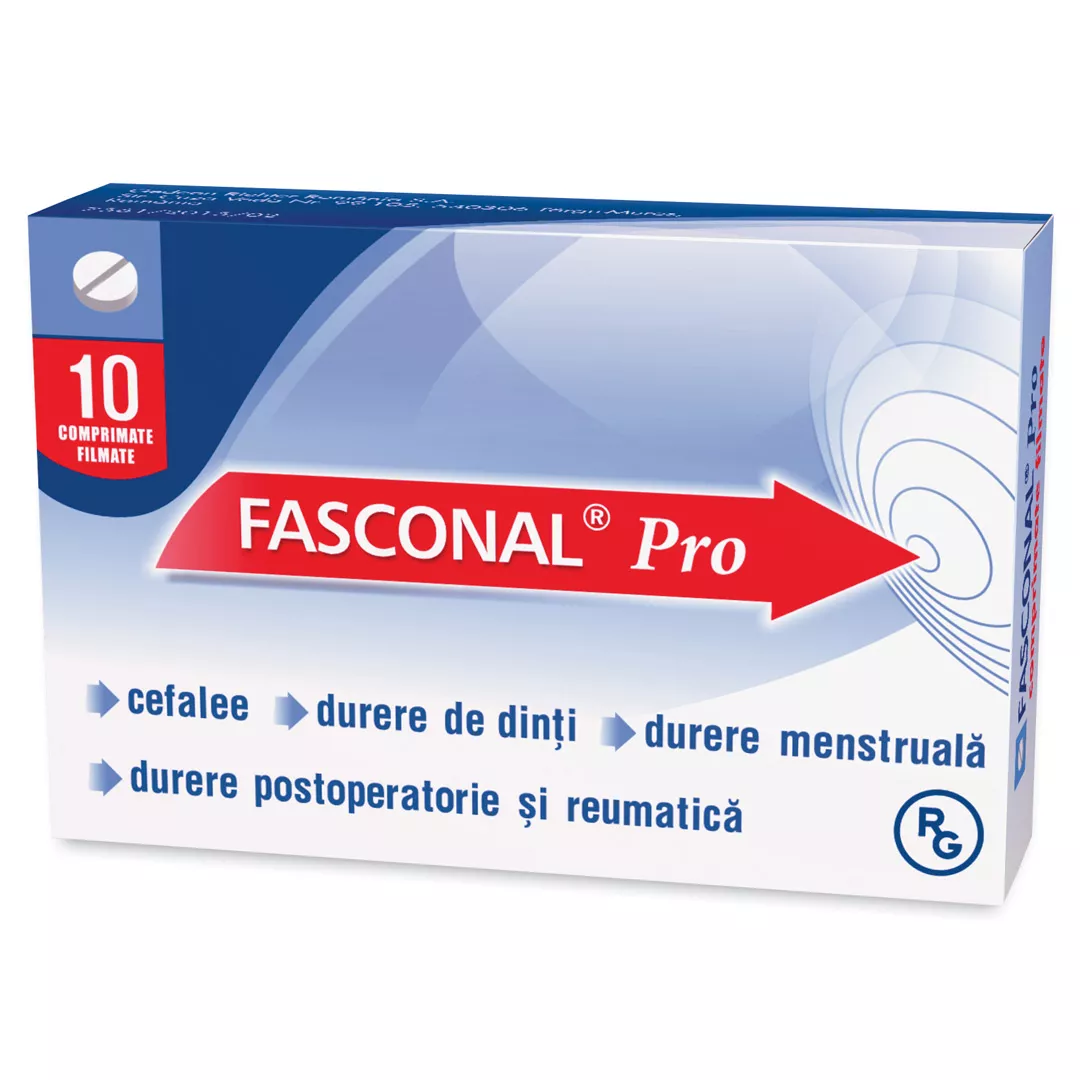 Fasconal Pro, 10 comprimate filmate, [],https:farmaciabajan.ro
