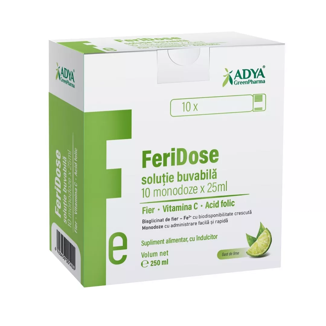 Feridose solutie buvabila, 10 monodoze x 25 ml, Adya Green Pharma, [],farmaciabajan.ro