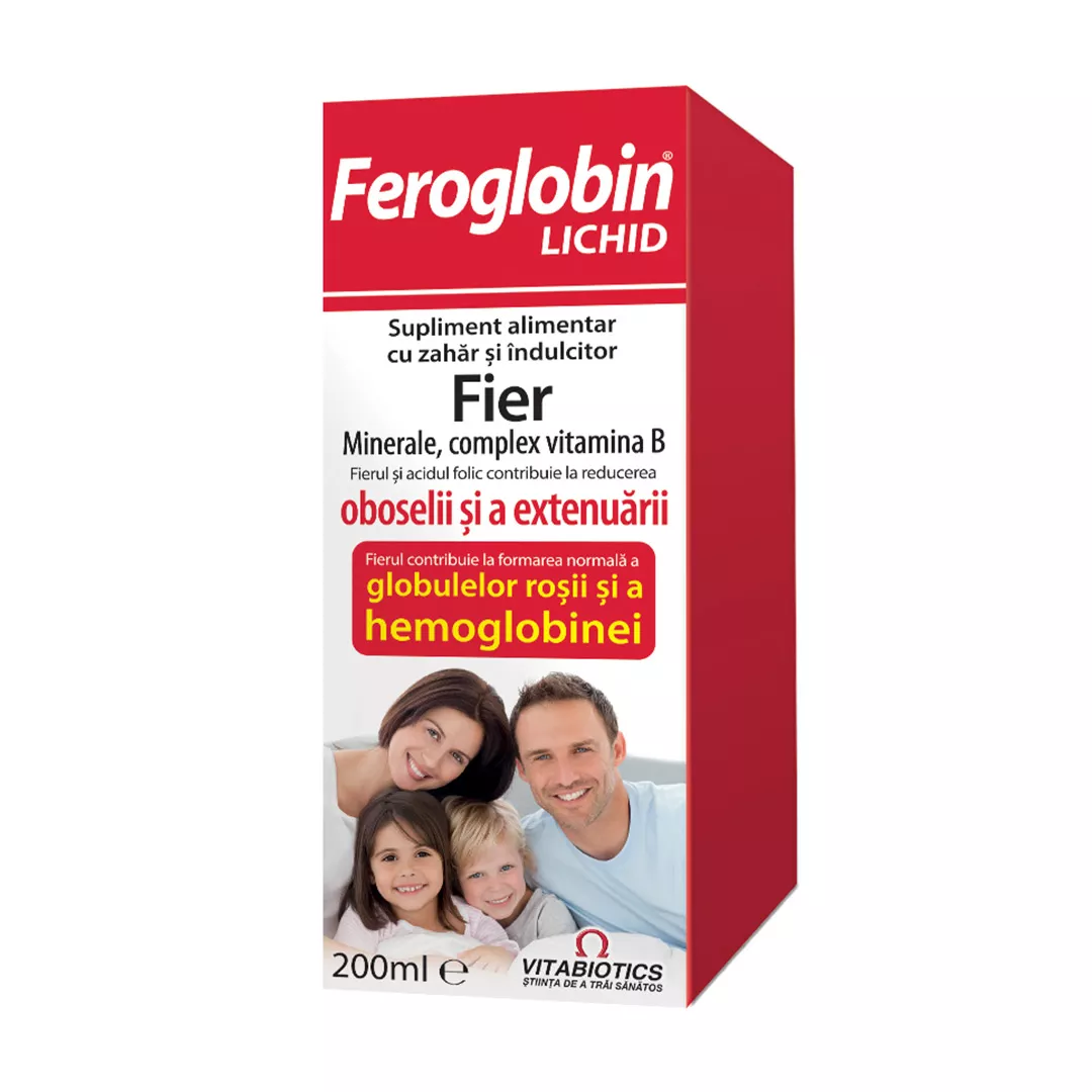 Feroglobin B12 sirop, 200 ml, Vitabiotics, [],https:farmaciabajan.ro