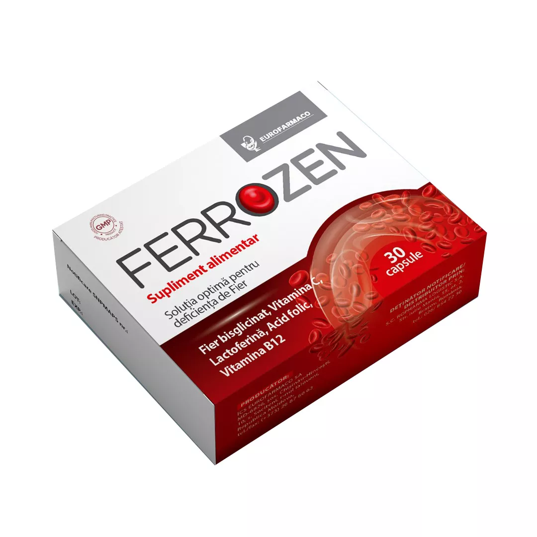 Ferrozen, 30 capsule, Eurofarmaco, [],https:farmaciabajan.ro