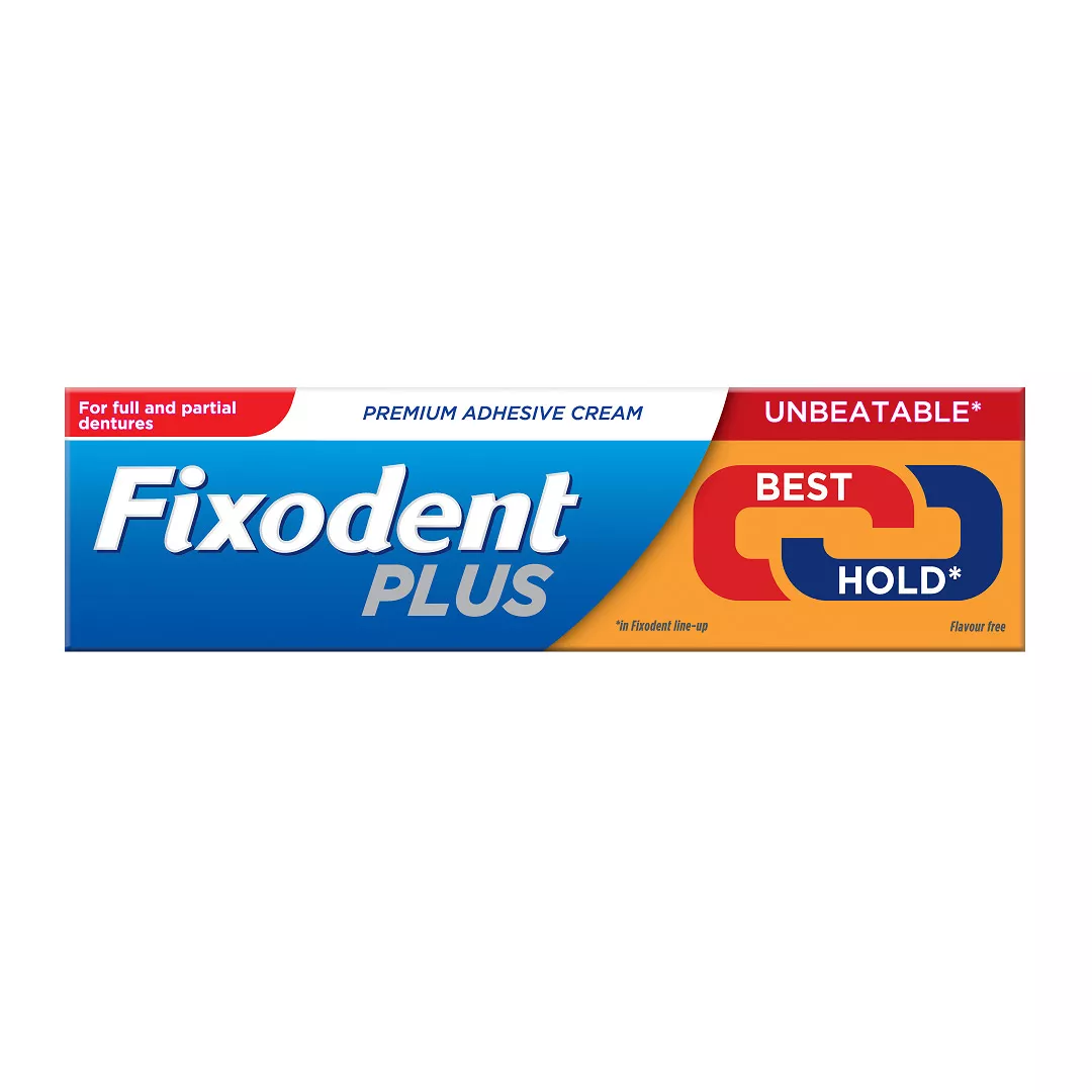 Crema adeziva pentru proteza dentara Best Hold, 40 g, Fixodent Plus , [],https:farmaciabajan.ro