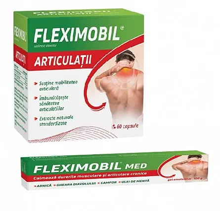 FLEXIMOBIL AKTIV 60cps.+MED gel 100g C. - FITERMAN, [],https:farmaciabajan.ro