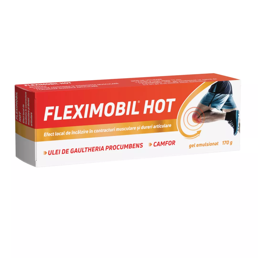 Fleximobil Hot, gel emulsionat, 170 g, Fiterman Pharma, [],farmaciabajan.ro