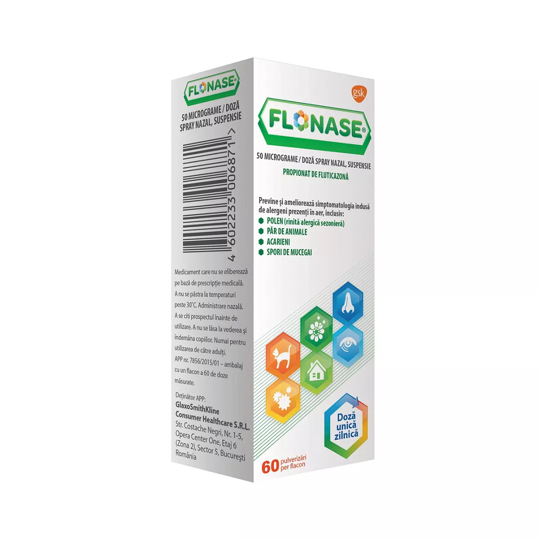Flonase spray nazal, 60 pulverizari, Gsk, [],farmaciabajan.ro