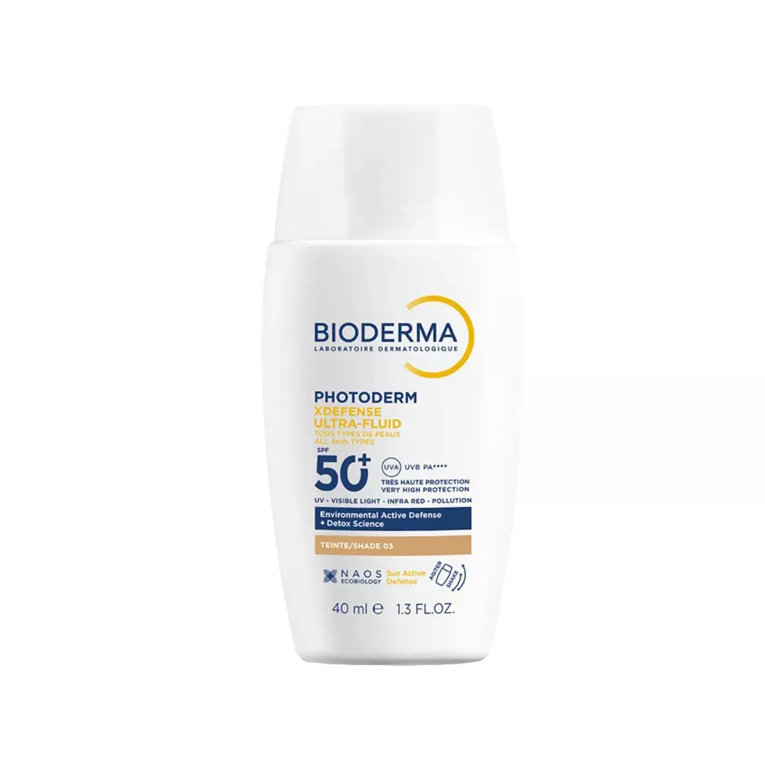 Fluid nuantator cu protectie solara fototip 3 SPF50+, Shade 03 Photoderm Xdefense, 40 ml, Bioderma, [],farmaciabajan.ro