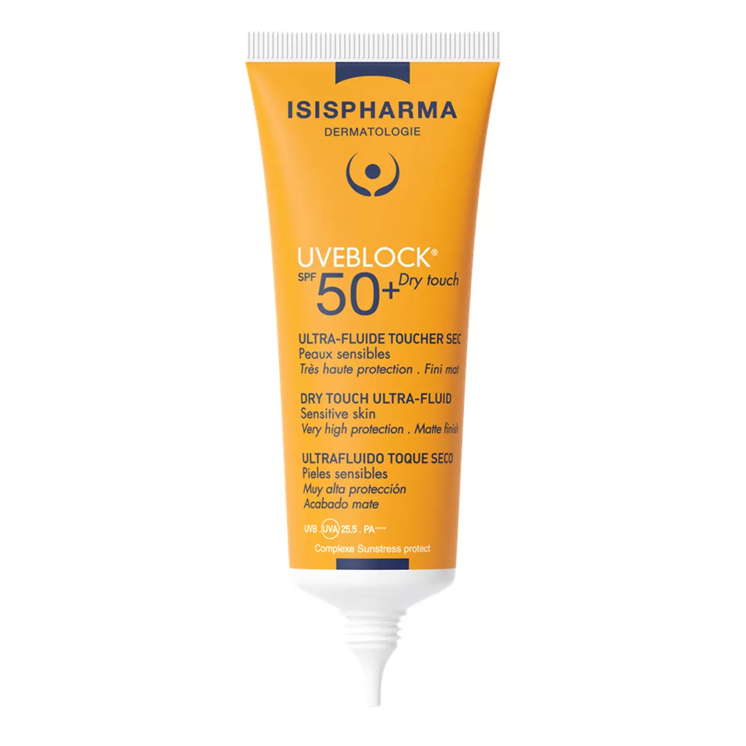 Fluid protector cu efect matifiant cu protectie solara SPF 50+ UVEBLOCK, 40 ml, Isis Pharma, [],farmaciabajan.ro