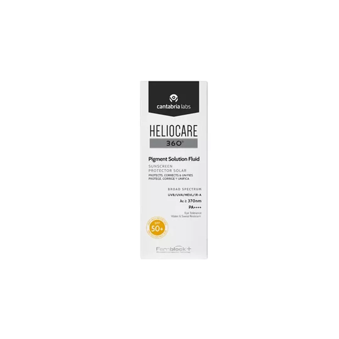 Fluid solar pentru fata cu SPF50+ Pigment Solution Fluid Heliocare 360º, 50 ml, Cantabria Labs, [],farmaciabajan.ro