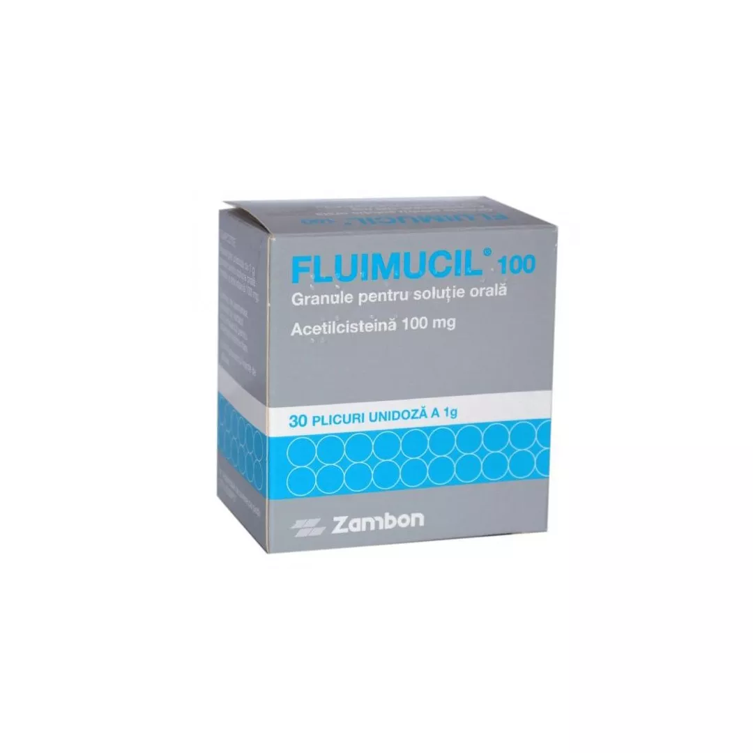 Fluimucil 100, 30 plicuri, Zambon, [],farmaciabajan.ro