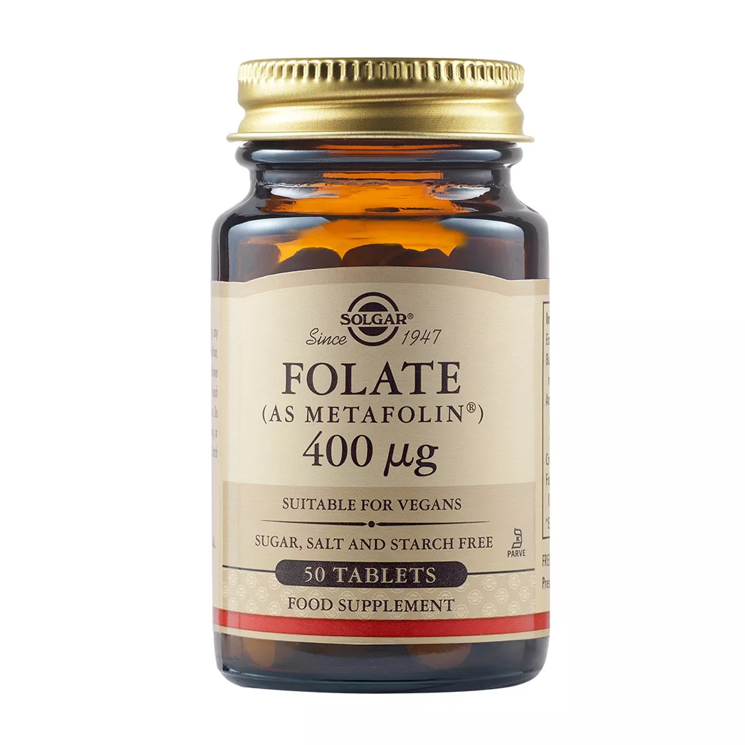 Acid folic Folate 400 ug, 50 tablete, Solgar, [],https:farmaciabajan.ro