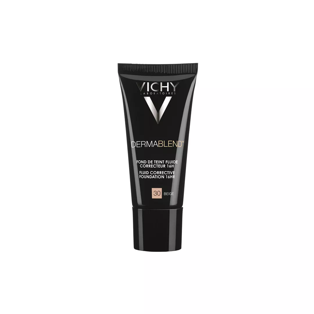 Fond de ten corector cu acoperire 16 ore DermaBlend, Nuanta 30 Beige, SPF 35, 30ml, Vichy, [],farmaciabajan.ro