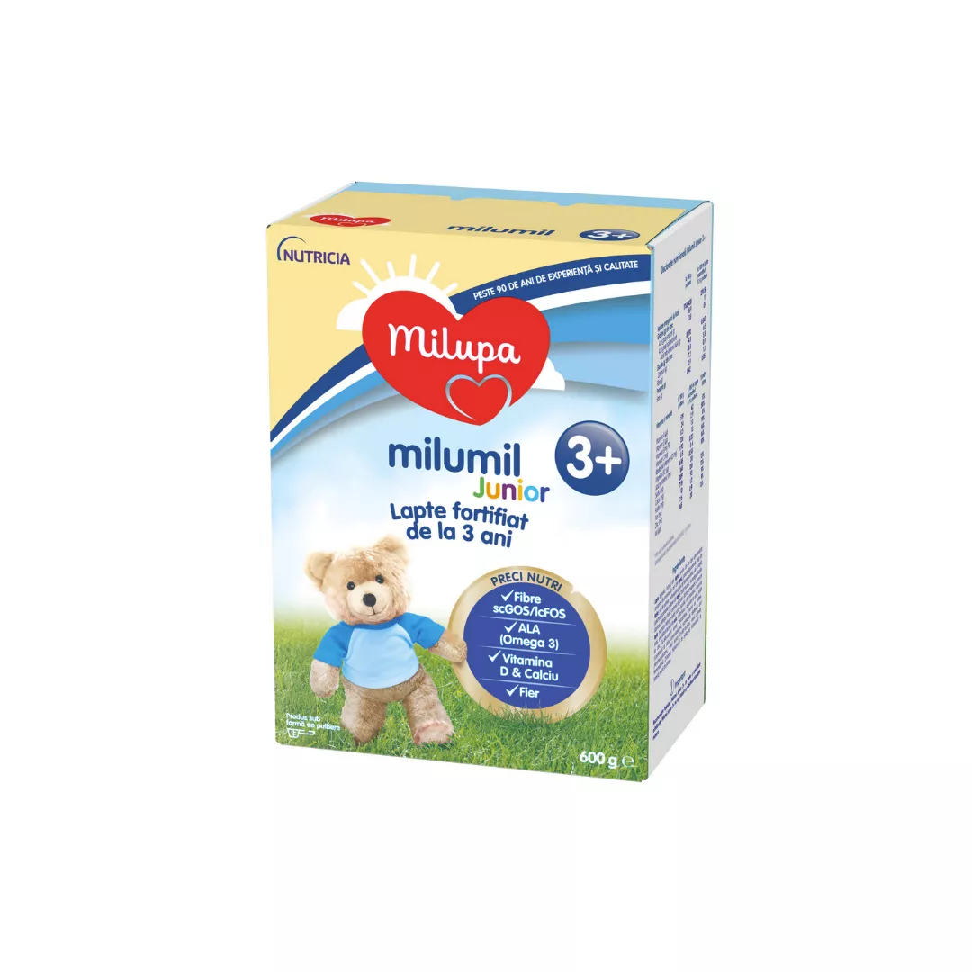 Formula de lapte Milumil Junior, +3 ani, 600 g, Milupa, [],https:farmaciabajan.ro