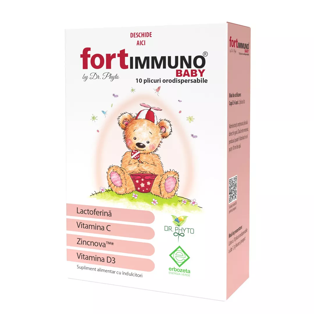 Fortimmuno Baby, 10 plicuri orodispensabile, Dr. Phyto, [],farmaciabajan.ro