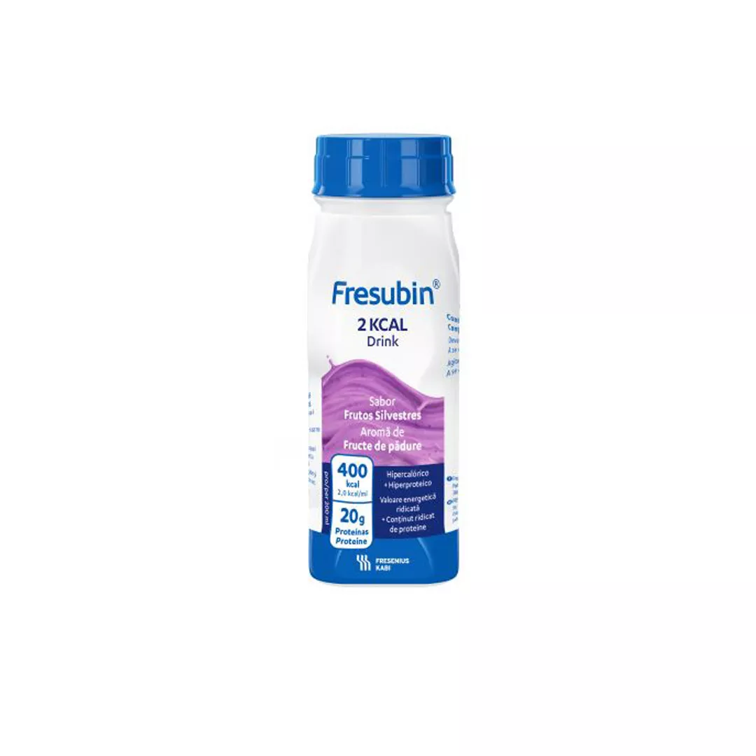 Fresubin, 2kcal, drink, fructe de padure, 4 x 200ml, [],farmaciabajan.ro