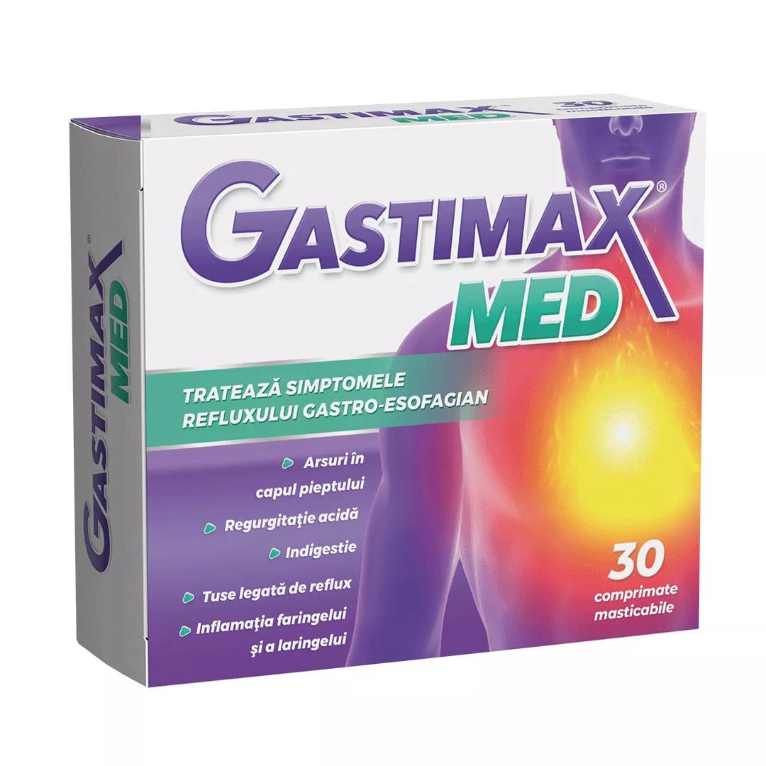 Gastimax Med, 30 comprimate masticabile, Fiterman, [],https:farmaciabajan.ro